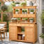 Banc de jardinage haut de 65,7 po avec 6 tiroirs et 3 tablettes-1585784418