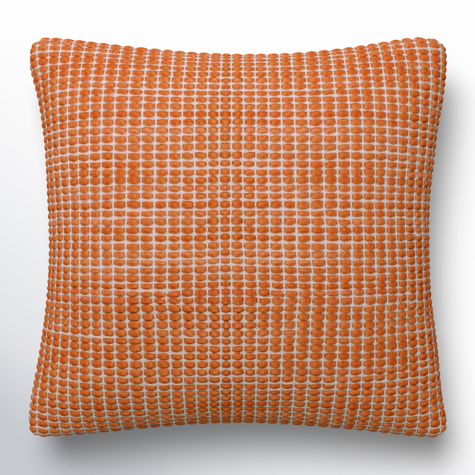 Waverly Wool Throw Pillow, Down, Rust, 18" x 18"