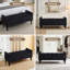 Banc de rangement à couvercle rabattable en velours l 47 po-1036628004