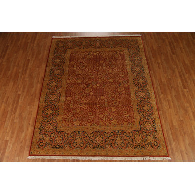 Tapis unique en laine rouge 7 pi 11 po x 10 pi One Age of a Kind Ziegler