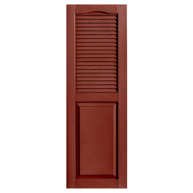 Combinaison droite à persiennes combinées, 60 po, 12 po, Rouge