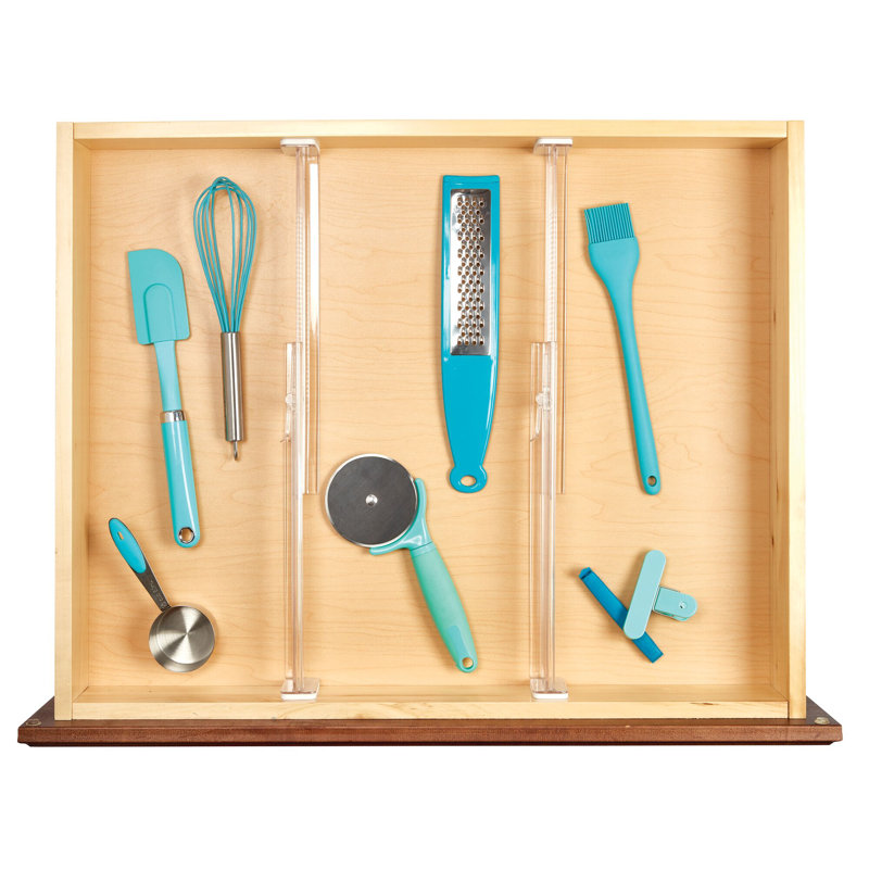Cloisons de tiroir réglables iDesign Linus, paquet de 2, transparent