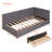 Upholstered Daybed With 2 Storage Drawers Sofa Bed Frame No Box Spring Needed, Linen Fabric-2006504899