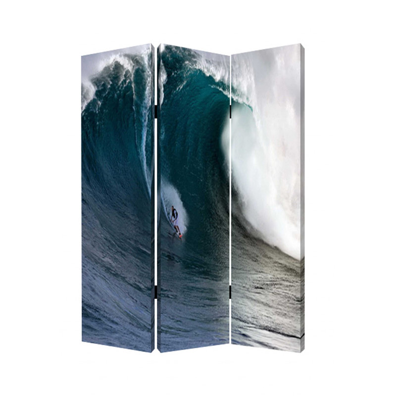 Guertin 48'' W x 72'' H 3 - Panel Solid Wood Folding Room Divider