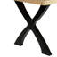 Alcantara Solid Wood Top Metal Base Dining Table-1485909004