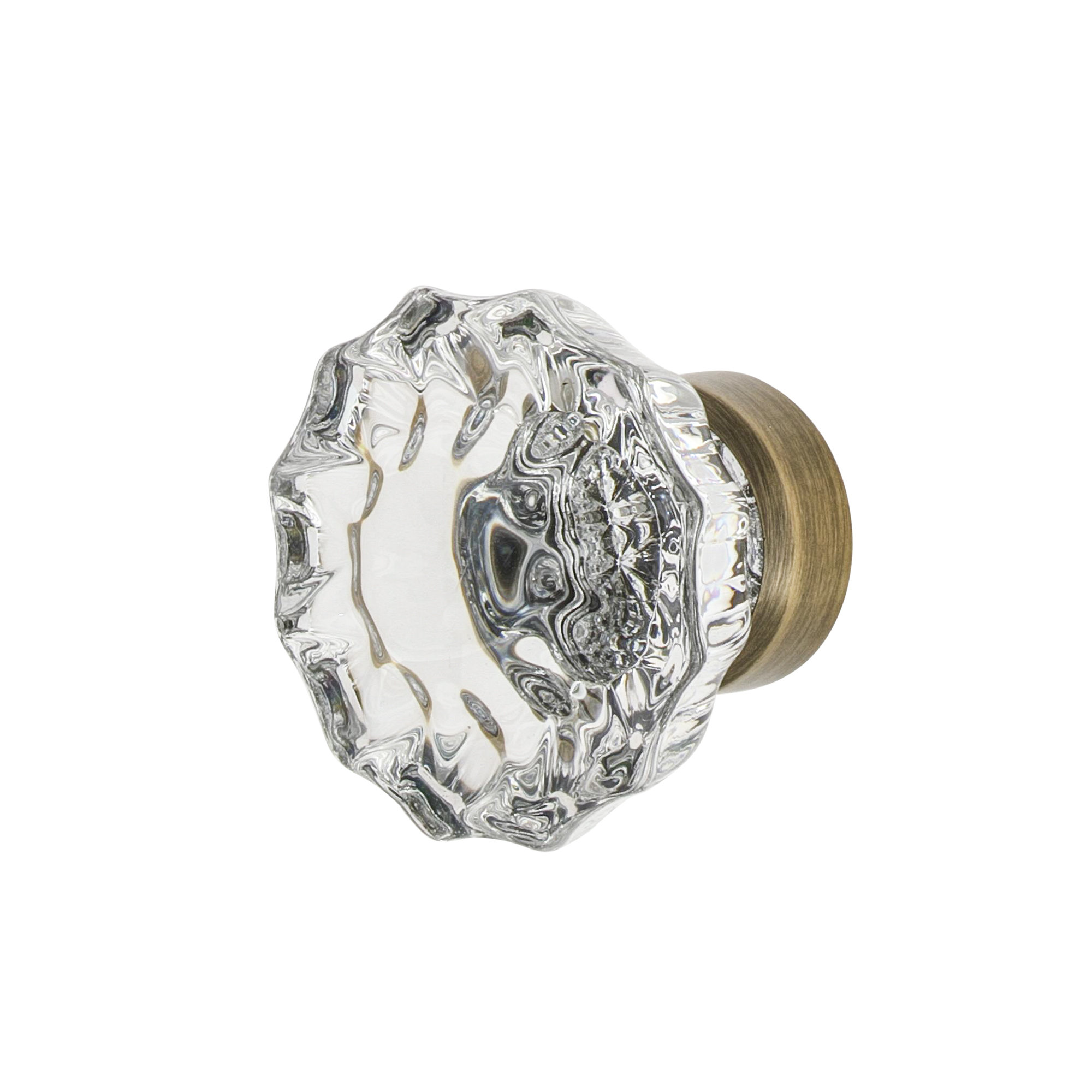 Nostalgic Warehouse Crystal 1 3/8" Cabinet Knob, Antique Brass