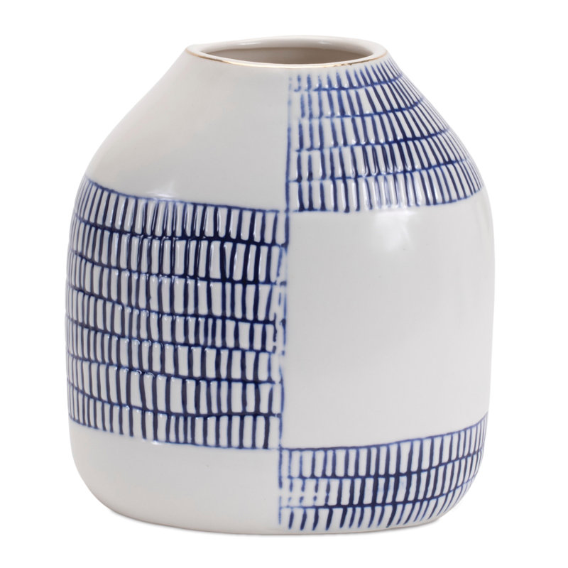 Etched Ceramic Bud Vase (Set of 2)