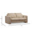 Élégant canapé 2 places, beige, 70,9 x 38,2 x 28,7 pouces | Structure en bois de hêtre durable et en carton, tissu 100% polyester | 28 coussins de dossier et coussins portatifs en mousse | Conception facile à nettoyer et élégante pour les espaces de vie modernes-212752779