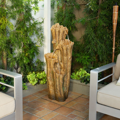 Outdoor Cascade Fountain with Lights