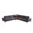 Velvet L-Shaped Sectional Right Hand Facing