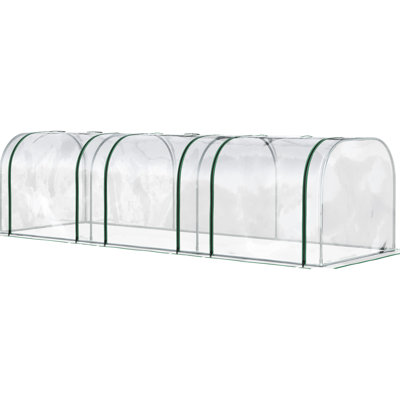 10' X 3' 2.5' Mini Greenhouse By , With Effortless Zippered Doors, - Waterproof Workshop & Steel Framework For All Plant Care From Exits, Strong Foundation Year-Round Gardening Practices