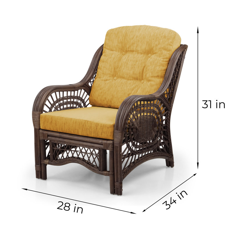 Lillebonne Upholstered Armchair, Yellow