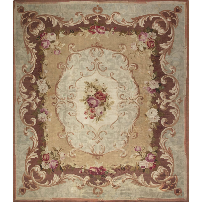 Antique One-of-a-Kind 11'2" x 12'6" Hand Knotted Area Rug