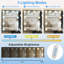 Ensemble de meuble-lavabo avec miroir et lumières, meuble-lavabo de chambre à coucher avec tiroirs et tablettes -1698350122