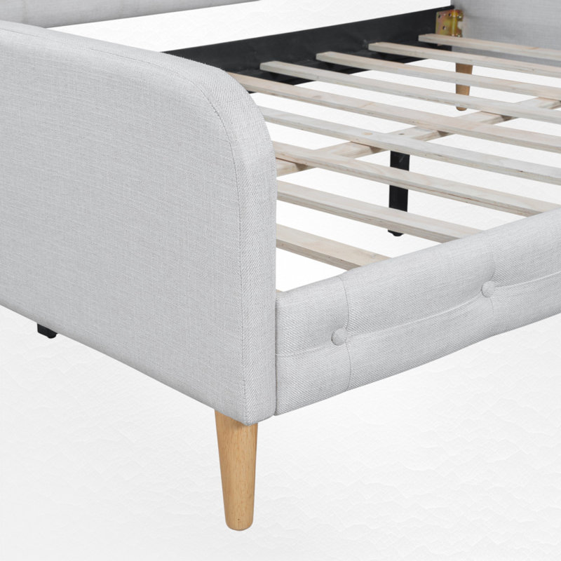 Lit de jour tapissier, Complet/Double, Beige