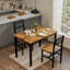 Ensemble de 3 tables de salle à manger pour 2 personnes, petite table de cuisine industrielle avec 2 chaises, ensemble de 2 tables de coin-repas en bois et ensemble de chaises, ensemble de table de salle à manger pour petits espaces, salle à manger, appartement-1287363159-1287363176