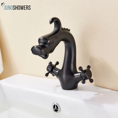 Système de douche mural à finition noire avec valve thermostatique et douchette