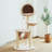 Ezlyn Handwoven Bird Nest Cat Tree with Cat Hammock, Braided Cat Condo, Cat Tower for Large Cats with Scratching Posts