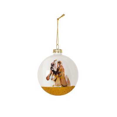 Ornements de boule de Noël Portrait d'animal de compagnie - Basset hound