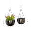 Jardinière murale en métal avec dôme suspendu d'intérieur/extérieur, avec chaîne-30690267
