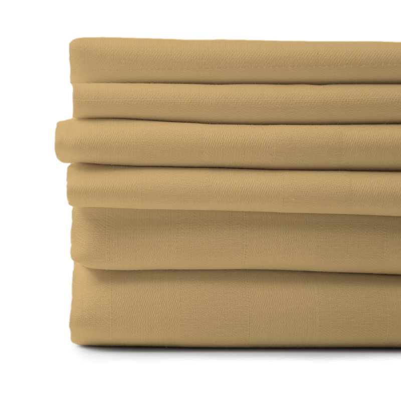 Microfiber Sheet Set, Gold, Twin Sheet Set + 1 Fitted Sheet + 3 Pillowcases