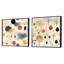 Polanco - Ensemble de 2 collages carrés botaniques abstraits-101846905-101846904
