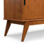 Meuble télé moderne en bois massif de style Mid-Century de 60 po avec 2 portes coulissantes et tablettes réglables Draper-1487192540