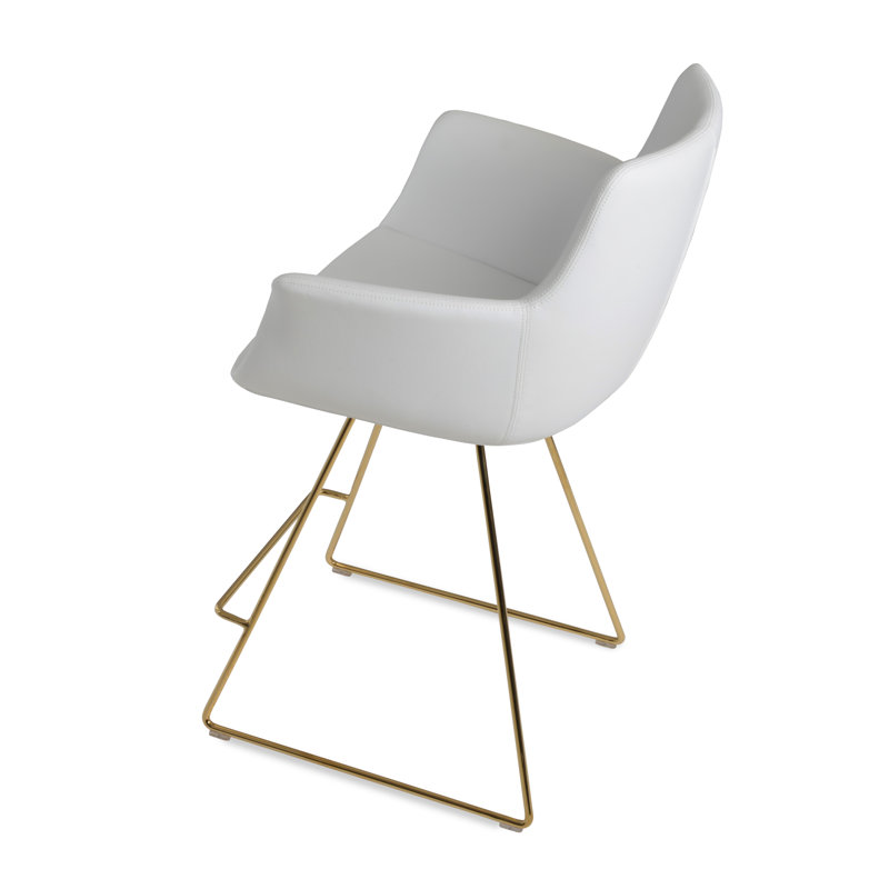 Tabouret Bottega, Tabouret de bar (siège d'une hauteur de 29 po), Noir, Gris foncé