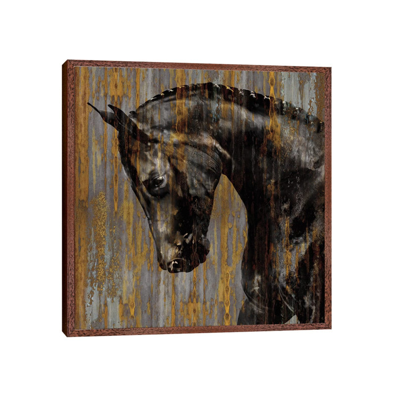 Horse I by Martin Rose - Gallery-Wrapped Canvas Giclée on Canvas, Brown Framed, 45.72 cm H x 45.72 cm W