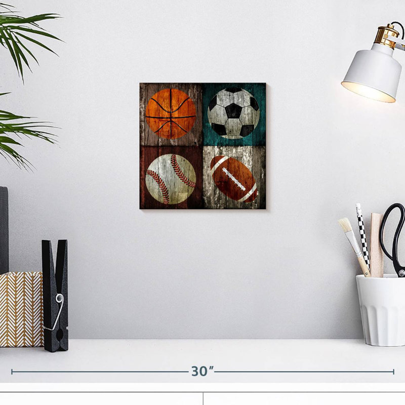 Sports de balle en bois Sireci, H 10 po x l 10 po