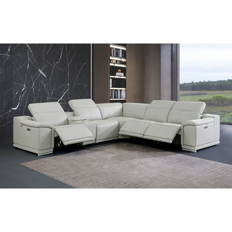 Hild Upholstered Power Reclining L-Shaped Sectional Reversible