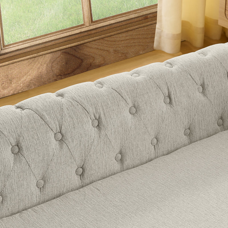 Élégant lit pour animaux de compagnie rectangulaire pour chiens grands et surdimensionnés, canapé-lit surélevé durable, canapé pour chien confortable, canapé pour chien en lin moderne et tendance - beige