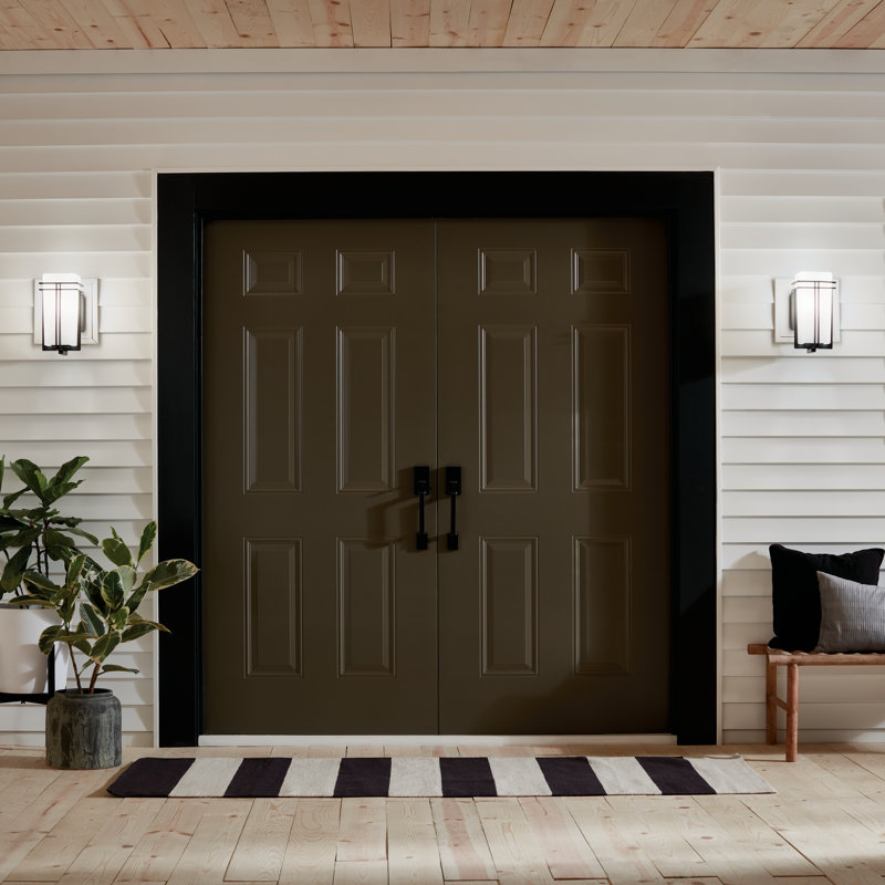 Lanterne murale extérieure noire Tremillo 11,75 po à 1 lumière, H 11,7 po x l 5,7 po x P 6,75 po / Incandescente