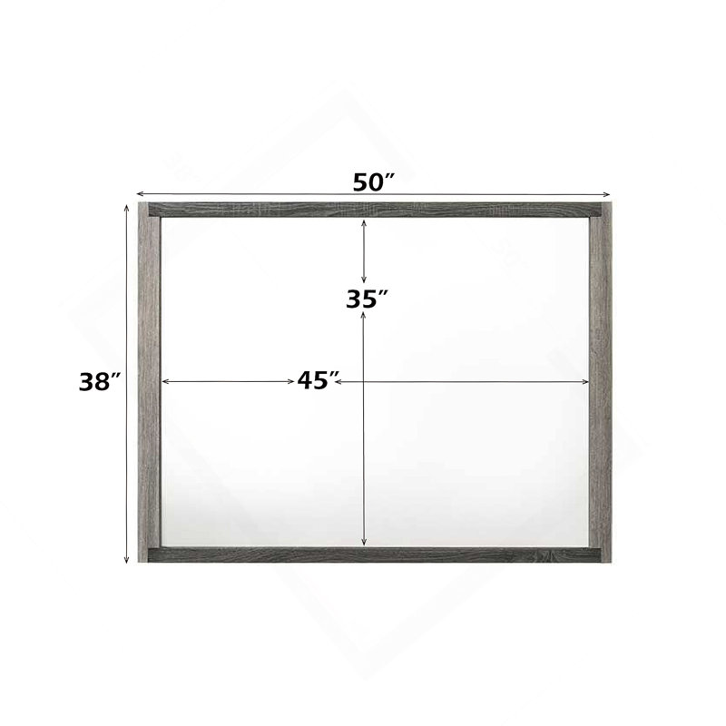 Jehoram Gray Finish Mirror
