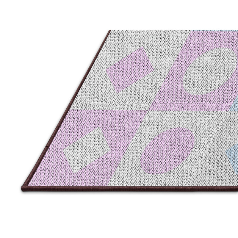 Geometric Indoor Rug, Rectangle 5' x 7'