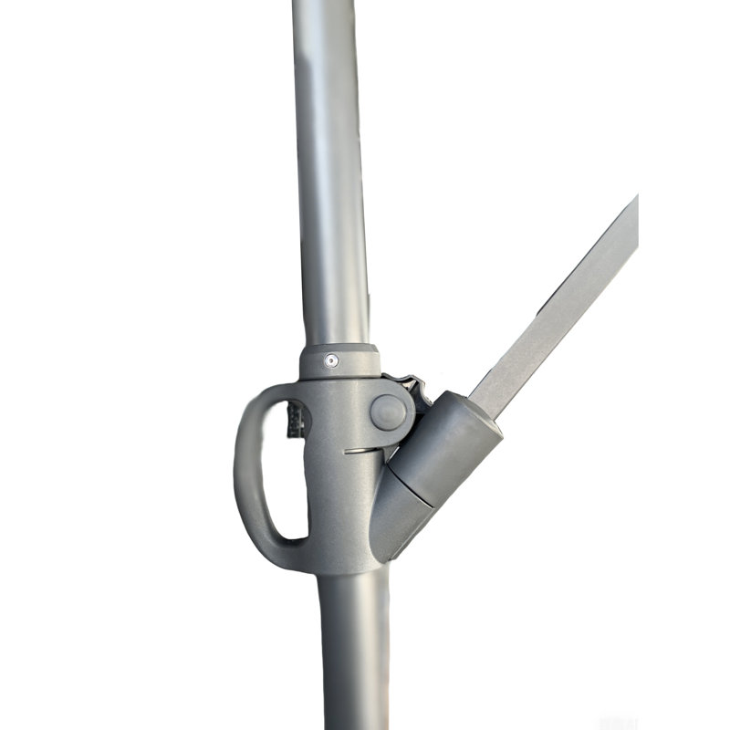 Parasol d'extérieur 10 pi - gris, éléments résistants aux intempéries pour une utilisation à long terme de patio gris décalé, espaces appropriés