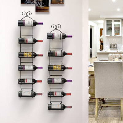 Poythress 6 Bottle Wall Mounted Wine Bottle Rack by Sorbus