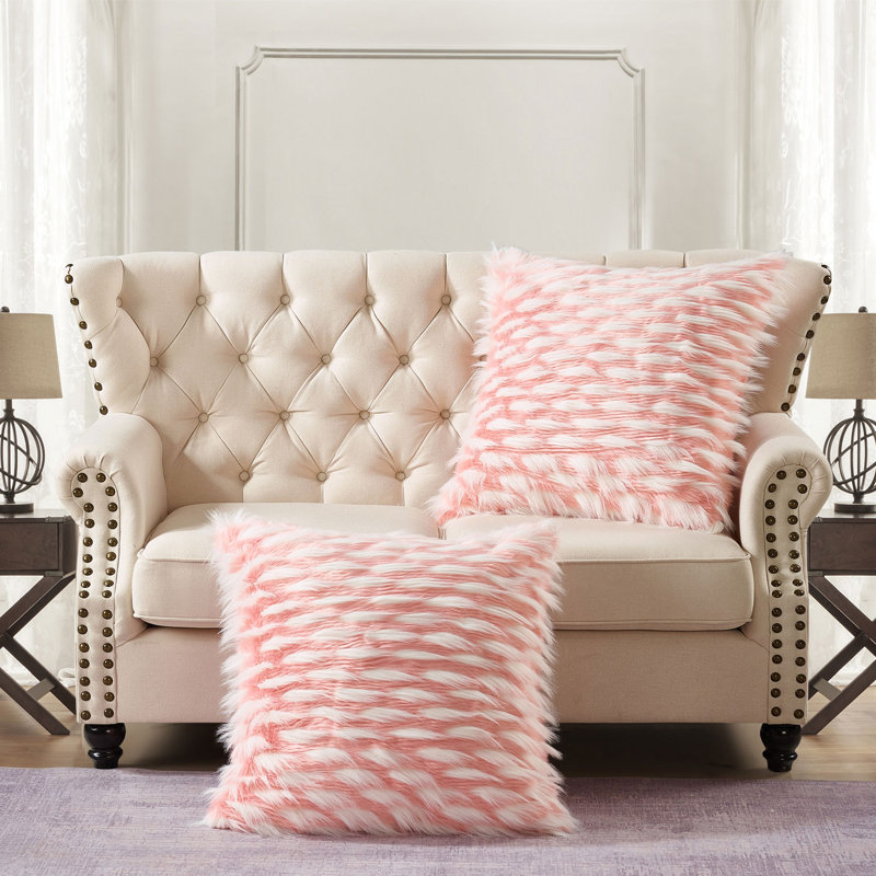 Square Euro Cushion Cover, Pink