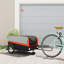 Remorque de vélo en fer noir et jaune 99,2 lb Vidaxl-113045141-113045144