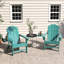 Chaise Adirondack pliante en PEHD avec porte-gobelet résistant aux intempéries-863689363