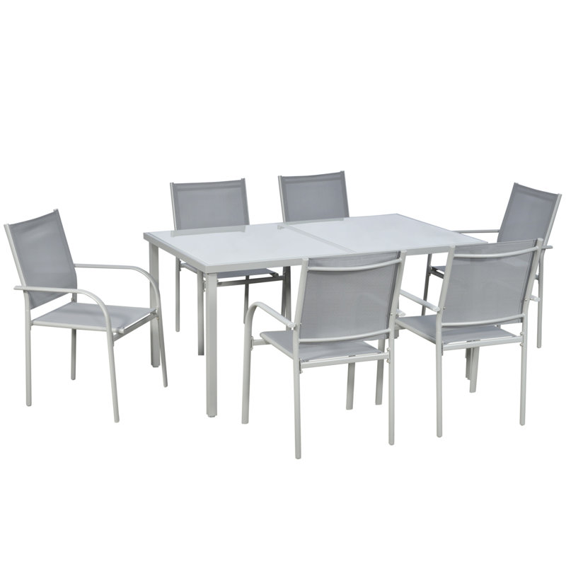 Kordale 6 - Person Patio Dining Set with Rectangular Table