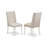 3 Piece Kitchen Table & Chairs Set Contains a Rectangle Dining Room Table with Dropleaf and 2 Cream Linen Fabric Parson Chairs, Linen White-1558268054-1558268055-1548317848