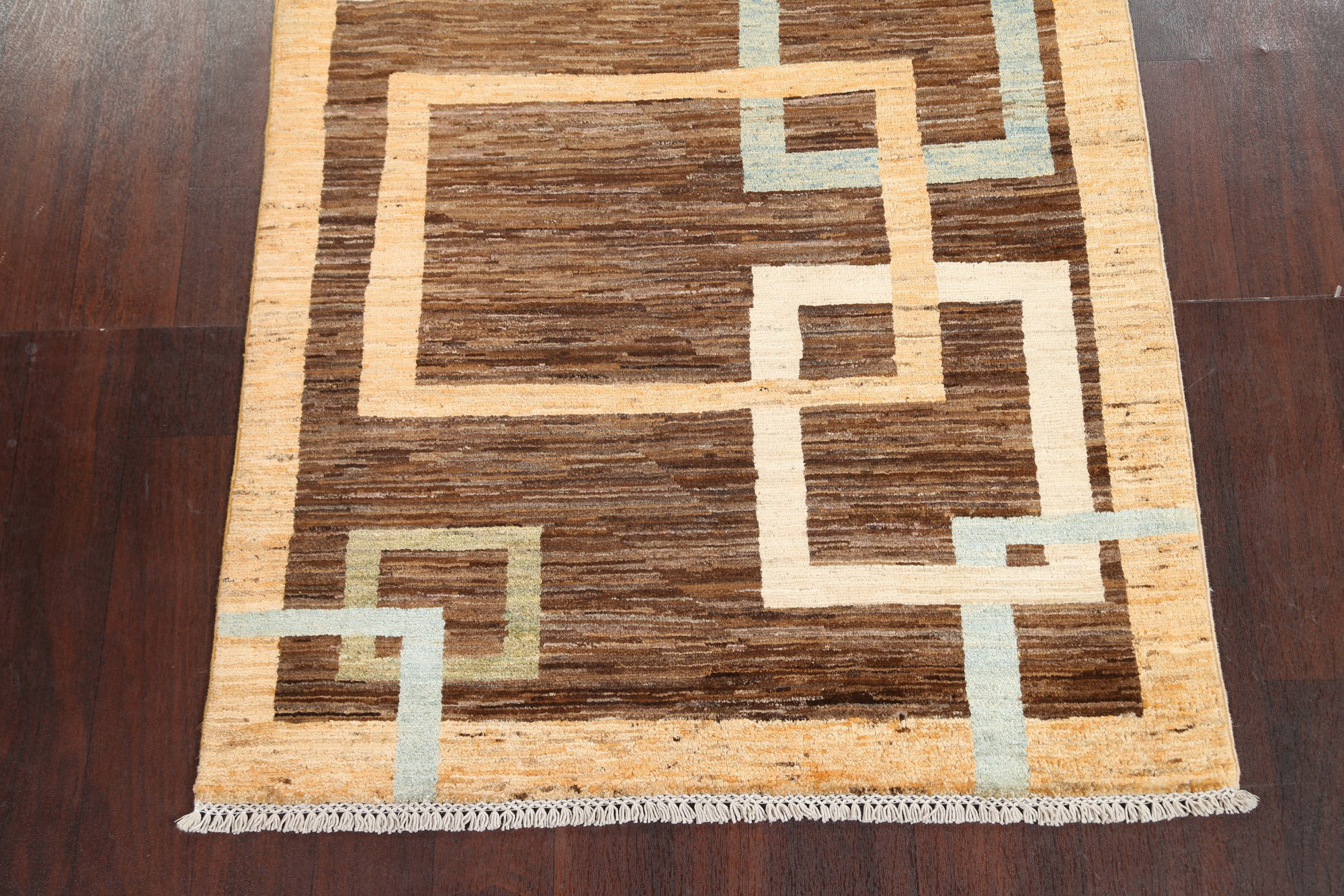 Bloomsbury Market Geometric Gabbeh Wool Area Rug 4x5 | Wayfair