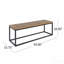 Banc industriel en bois et métal