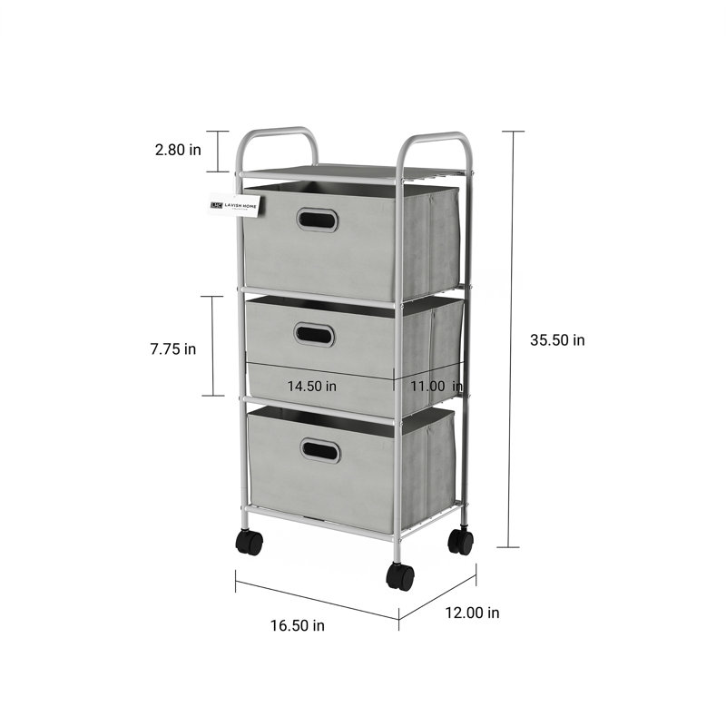 Karissa 3 Drawer Storage Drawer