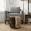 Repose-pieds en cuir de vache Conover Glam