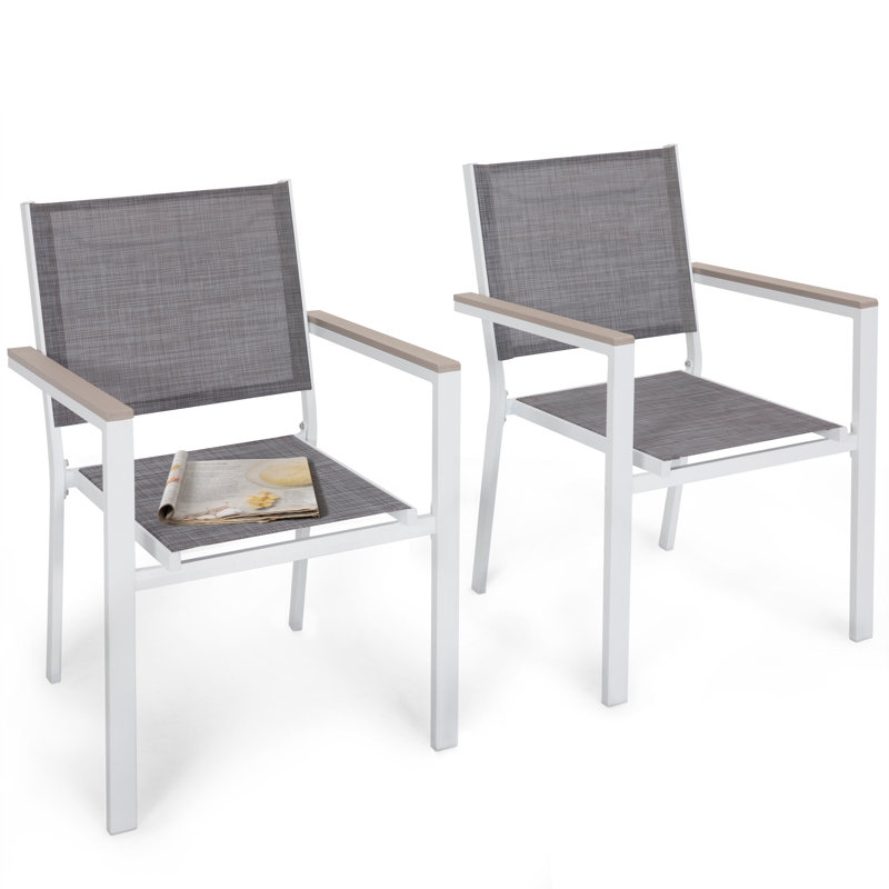 Outdoor Patio Dining Armchair, 2 pack