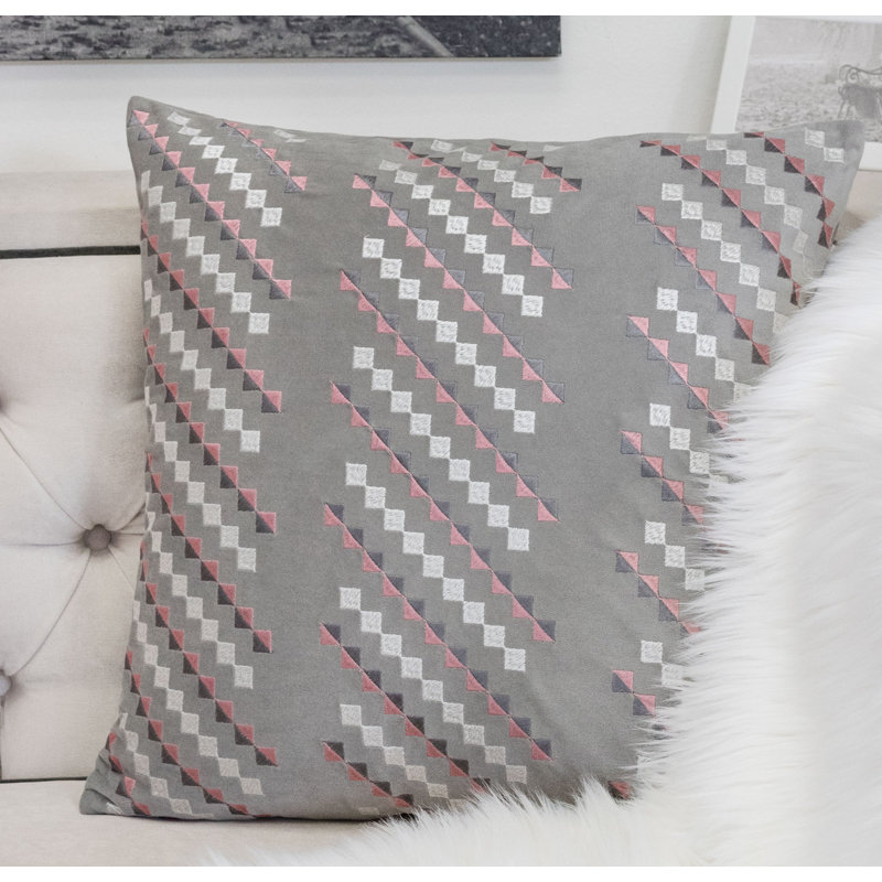 Geometric Velvet Throw Pillow