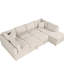 Lit modulaire en U beige pour une vie confortable. Mécanisme de conversion facile. Sièges spacieux. Tissu chenille et mousse. Pieds en plastique. Deux coussins surdimensionnés avec lit gigogne. Familles de designers.-1534656598