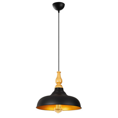 Luminaire suspendu en forme de dôme à 1 lumière Herrmann